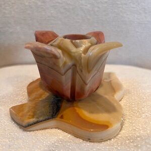 Vintage stone candleholder